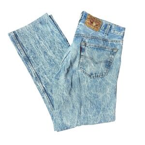 Vintage Levis XX 501 Jeans Button‎ Fly Mens 34x28 * Light Acid Wash 80s USA